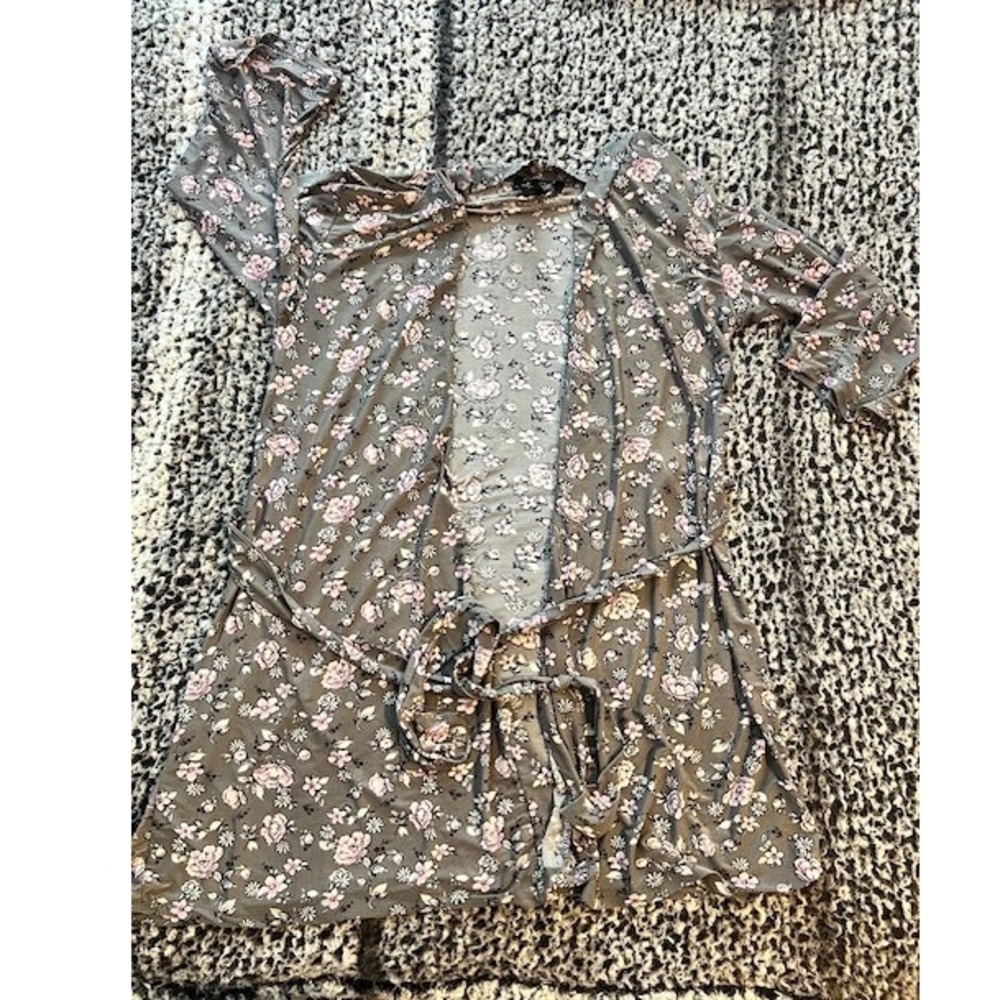 Women's RENE‎ ROFE Sleepwear Robe Size Small Floral Print